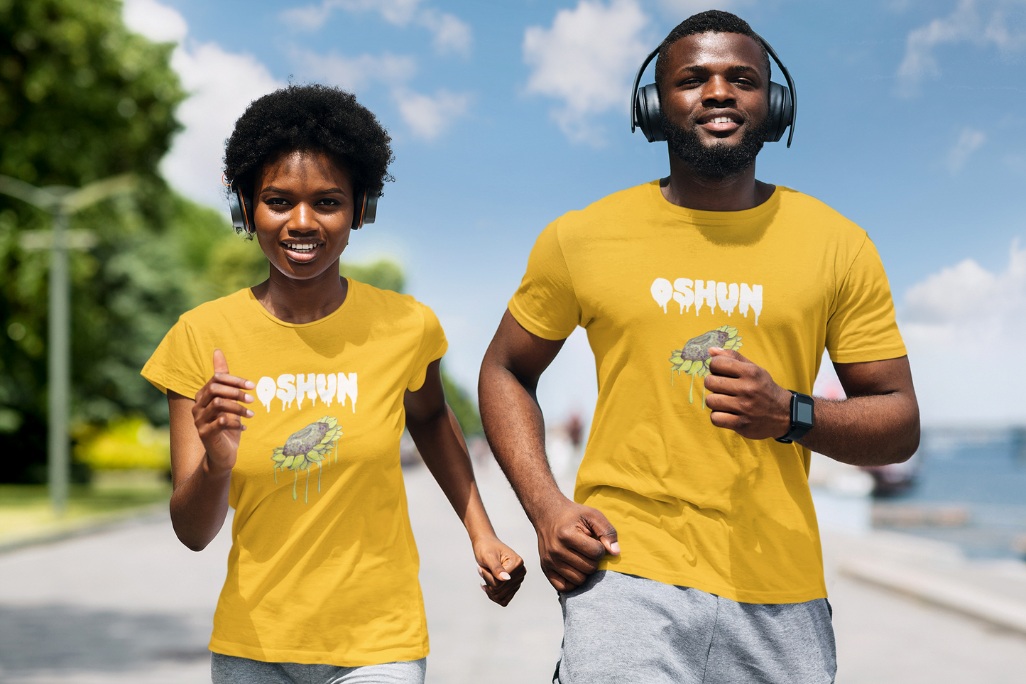 Oshun Sunflower Drip Short-Sleeve Unisex T-Shirt