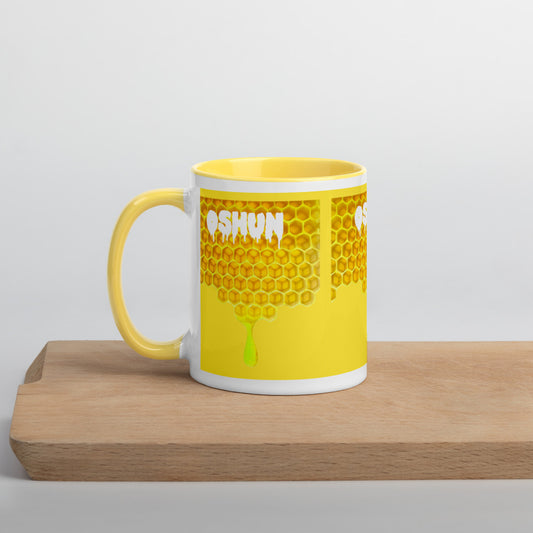 Oshun Honeycomb Drip Mug with Color Inside