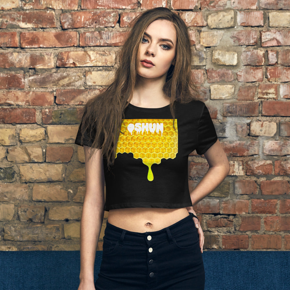 Oshun Honeycomb Drip Women’s Crop Tee