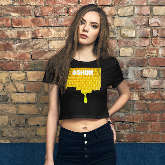 Oshun Honeycomb Drip Women’s Crop Tee
