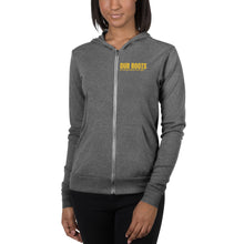 Load image into Gallery viewer, Our Roots Unisex zip hoodie
