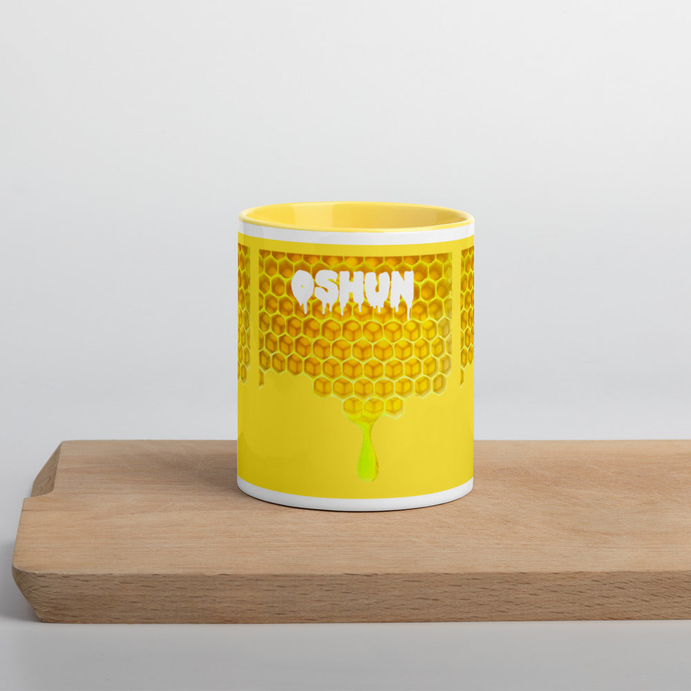 Oshun Honeycomb Drip Mug with Color Inside